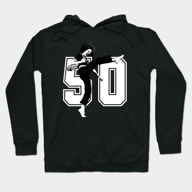 Black White I'm 50 Sally O'malley Hoodie by thestaroflove